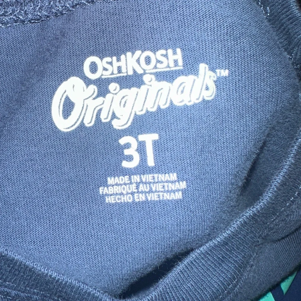 OshKosh B'gosh Navy and Teal Big Bro Long Sleeve Tee